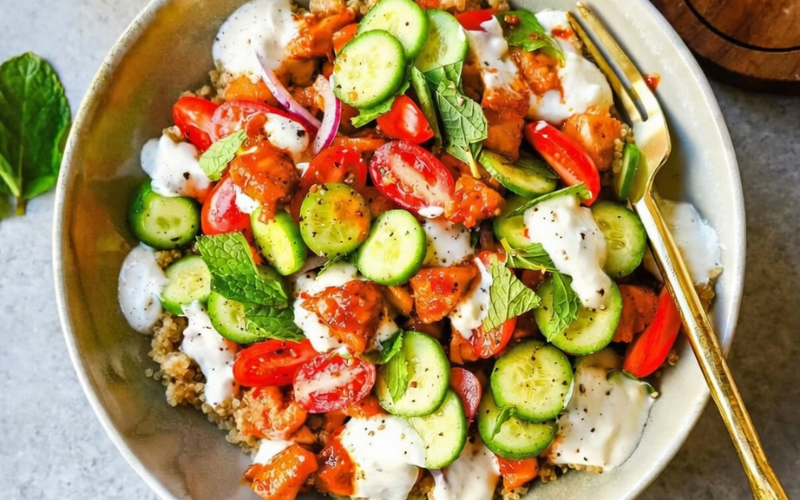 Healthy Mediterranean Chicken Bowl