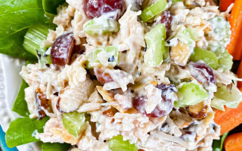 Healthy Chicken Salad Recipe with Grapes