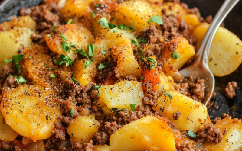 Easy Hobo Casserole Ground Beef