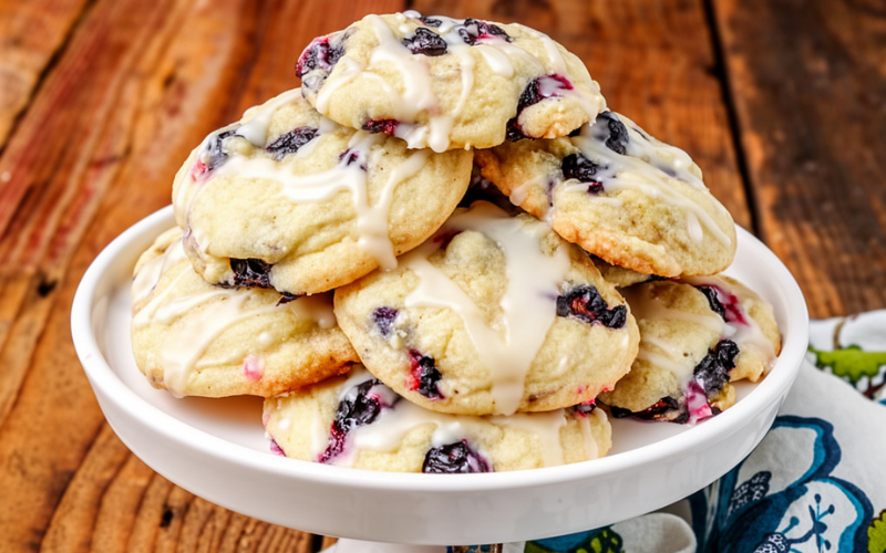 Easy Lemon Blueberry Cookies