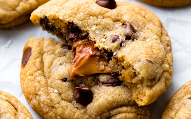 Best salted caramel chocolate chip cookies