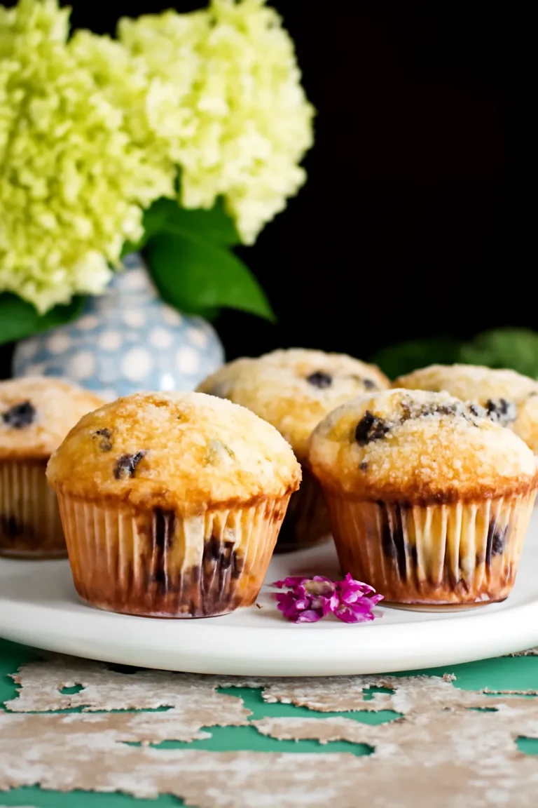 Sour Cream Blueberry Muffins