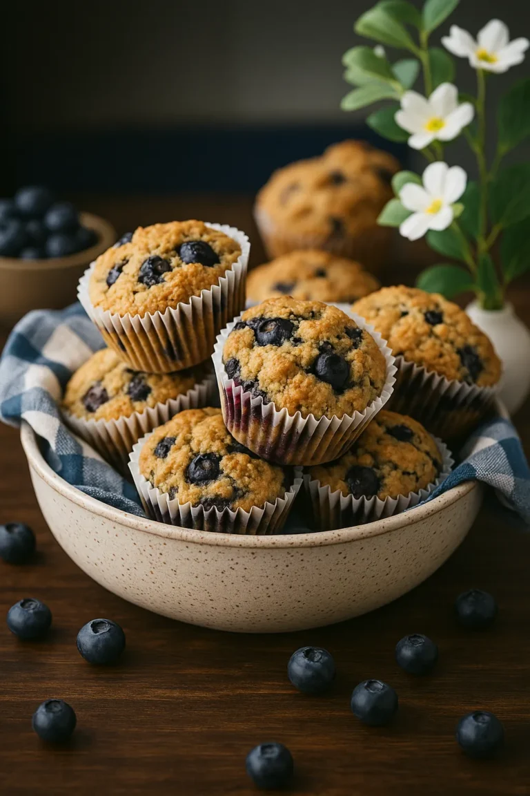 Whole Wheat Banana Blueberry Muffins