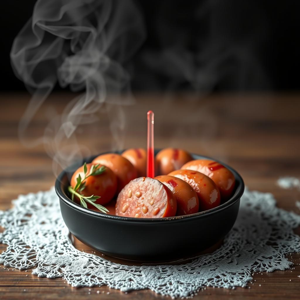 what temperature to cook deer sausage