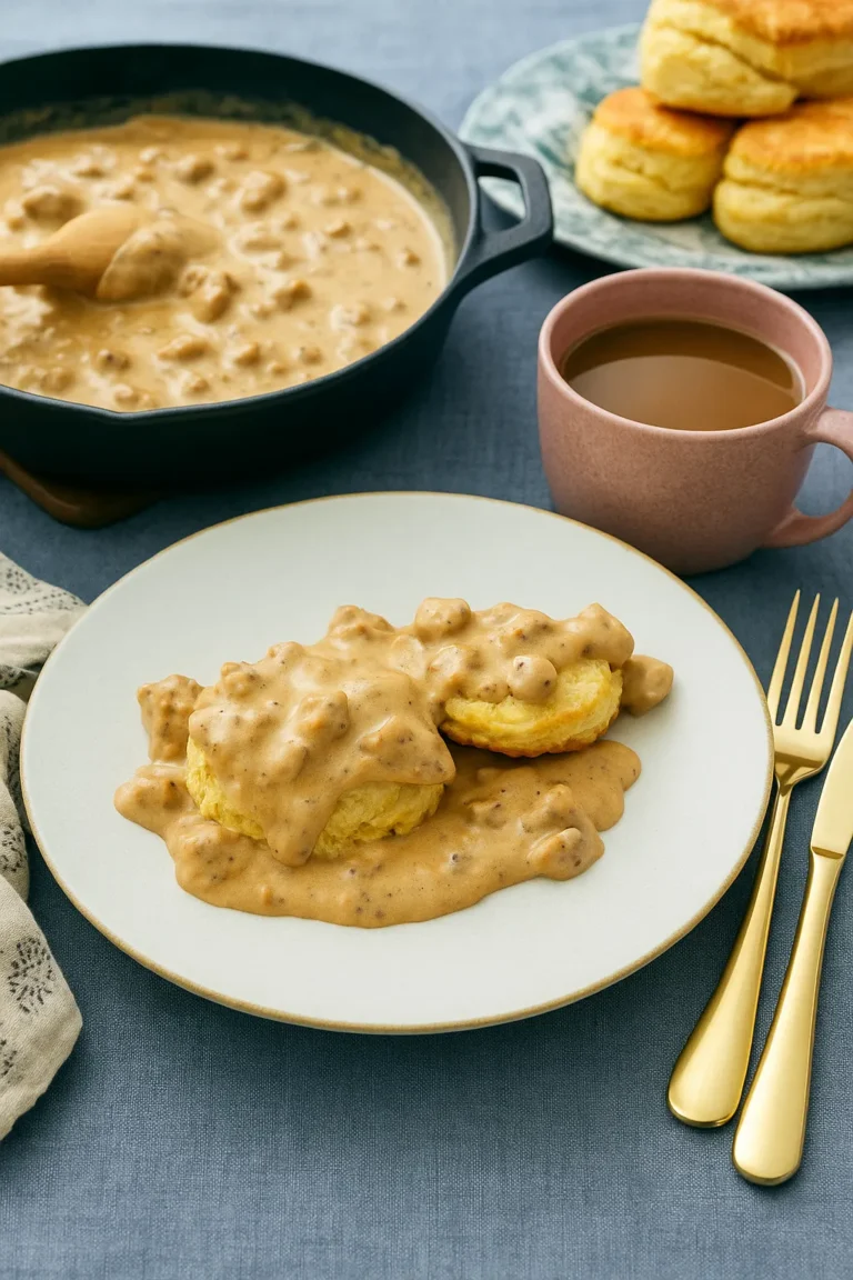 sausage gravy and biscuits