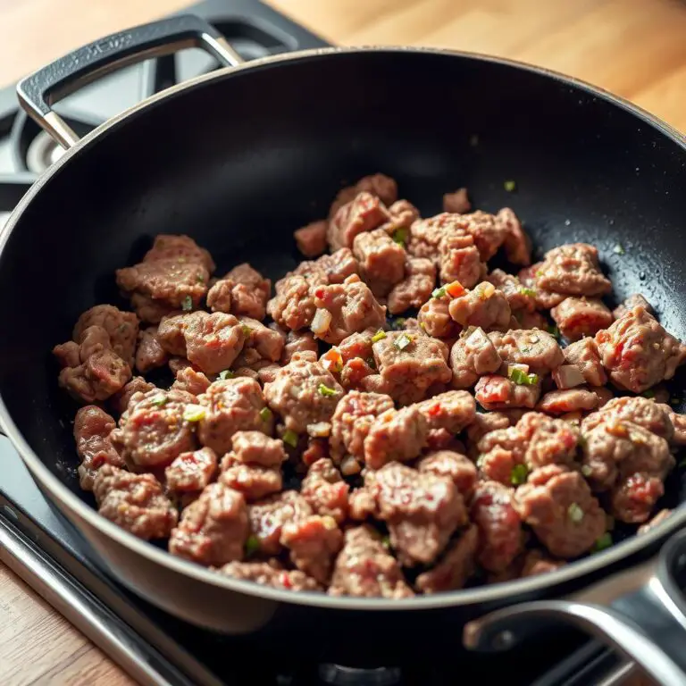 can you cook frozen ground beef in a pan